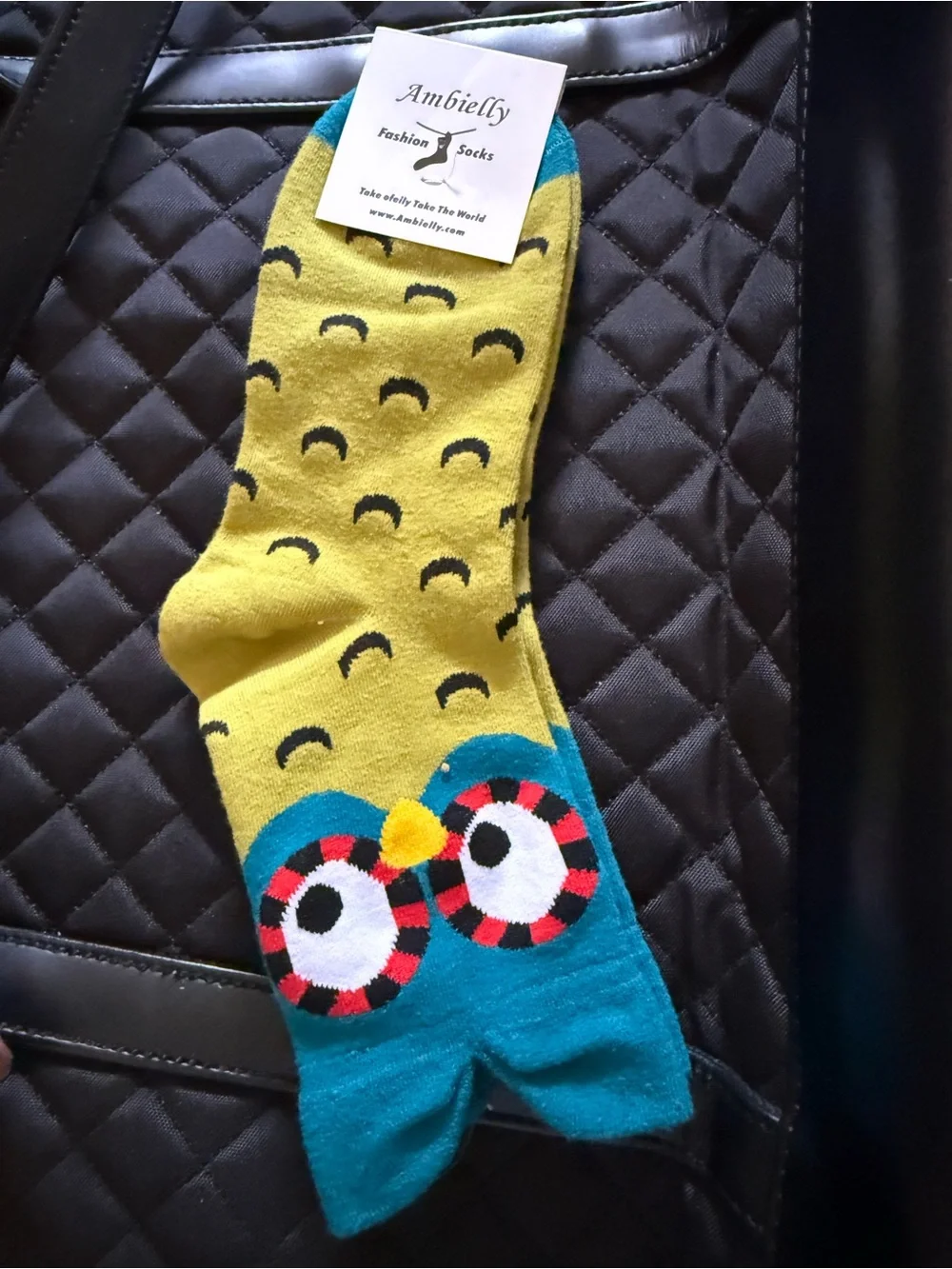 3 Kawaii Owl Socks Set Bold Animal Patterns Sz 9-11 Cotton Cartoon Style New